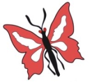 Schmetterling rot klein