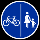 Zeichen 241: getrennter Rad- und Fußweg