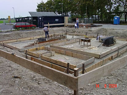 Neubau Bauhof im September 2004 - Bodenplatte