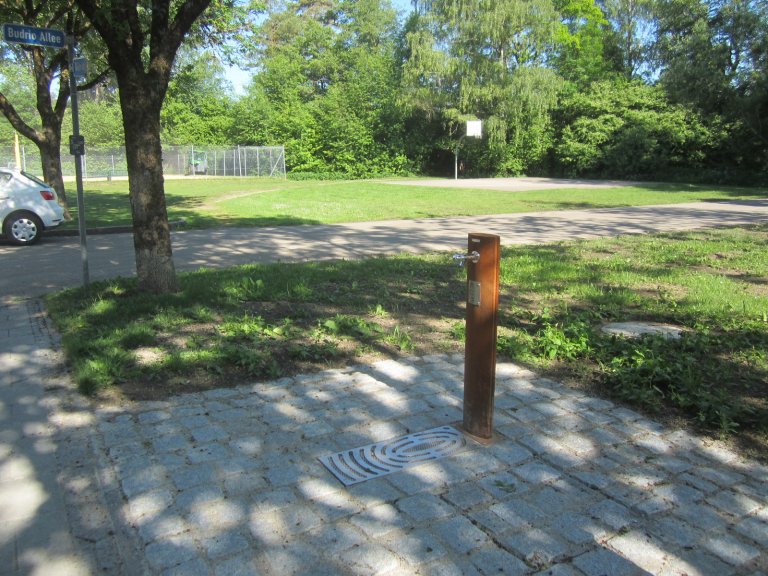 Trinkwasserbrunnen Budrio Allee August 2020