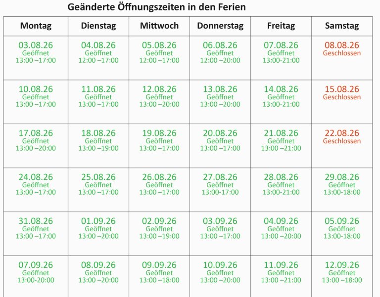 Geänderte Öffnungszeiten in den Sommerferien - Jugendzentrum Eichenau Geänderte Öffnungszeiten in den Sommerferien - Jugendzentrum Eichenau